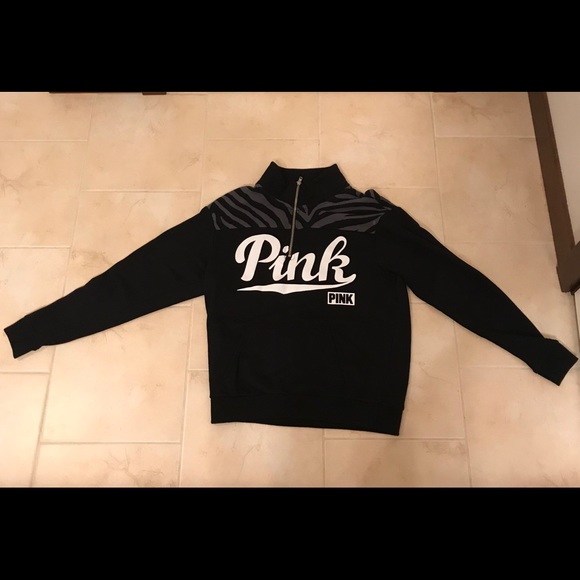 PINK Victoria's Secret Sweaters - Black sweatshirt pink